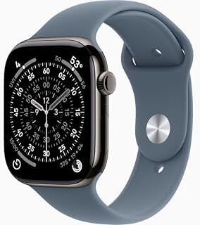 Apple Watch Series 11  GPS   Cellular  46mm  Slate Titanium Case with Black Sport Band  M/L  Renewed 