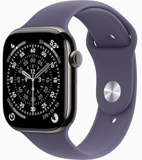 Apple Watch Series 11  GPS   Cellular  46mm  Slate Titanium Case with Black Sport Band  M/L  Renewed 