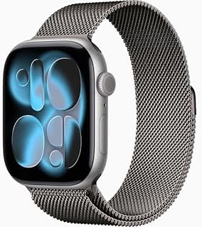 Apple Watch Series 11  GPS   Cellular  46mm  Slate Titanium Case with Black Sport Band  M/L  Renewed 