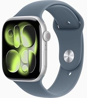 Apple Watch Series 11  GPS   Cellular  46mm  Slate Titanium Case with Black Sport Band  M/L  Renewed 