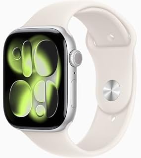 Apple Watch Series 11  GPS   Cellular  46mm  Slate Titanium Case with Black Sport Band  M/L  Renewed 
