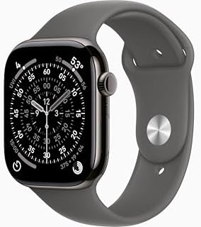 Apple Watch Series 11  GPS   Cellular  46mm  Slate Titanium Case with Black Sport Band  M/L  Renewed 