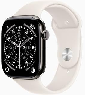Apple Watch Series 11  GPS   Cellular  46mm  Slate Titanium Case with Black Sport Band  M/L  Renewed 