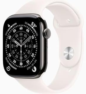 Apple Watch Series 11  GPS   Cellular  46mm  Slate Titanium Case with Black Sport Band  M/L  Renewed 