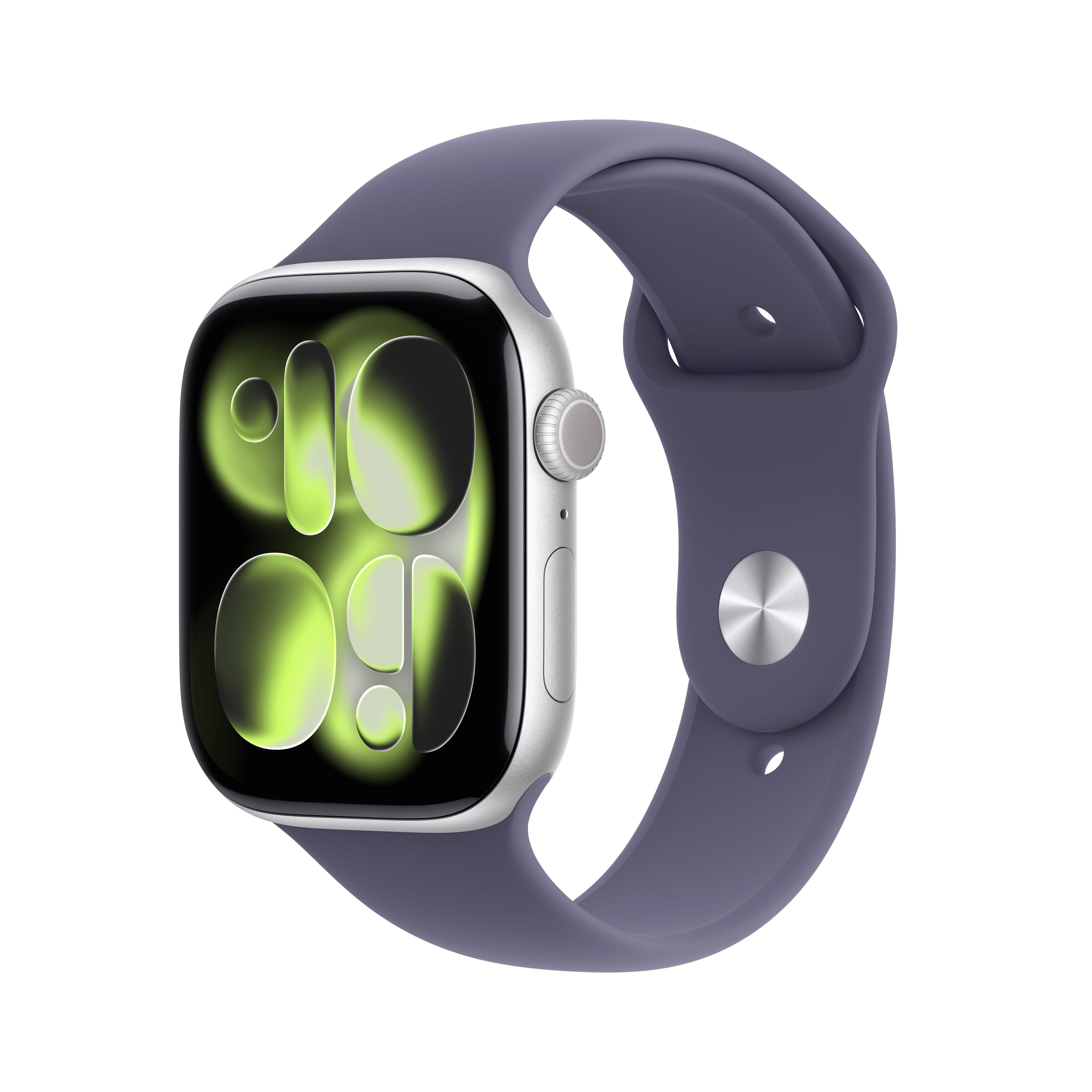 Apple Watch Series 11 [GPS 46mm] Reloj Inteligente con Caja de Aluminio Plateado con Correa Deportiva Purple Fog - M/L