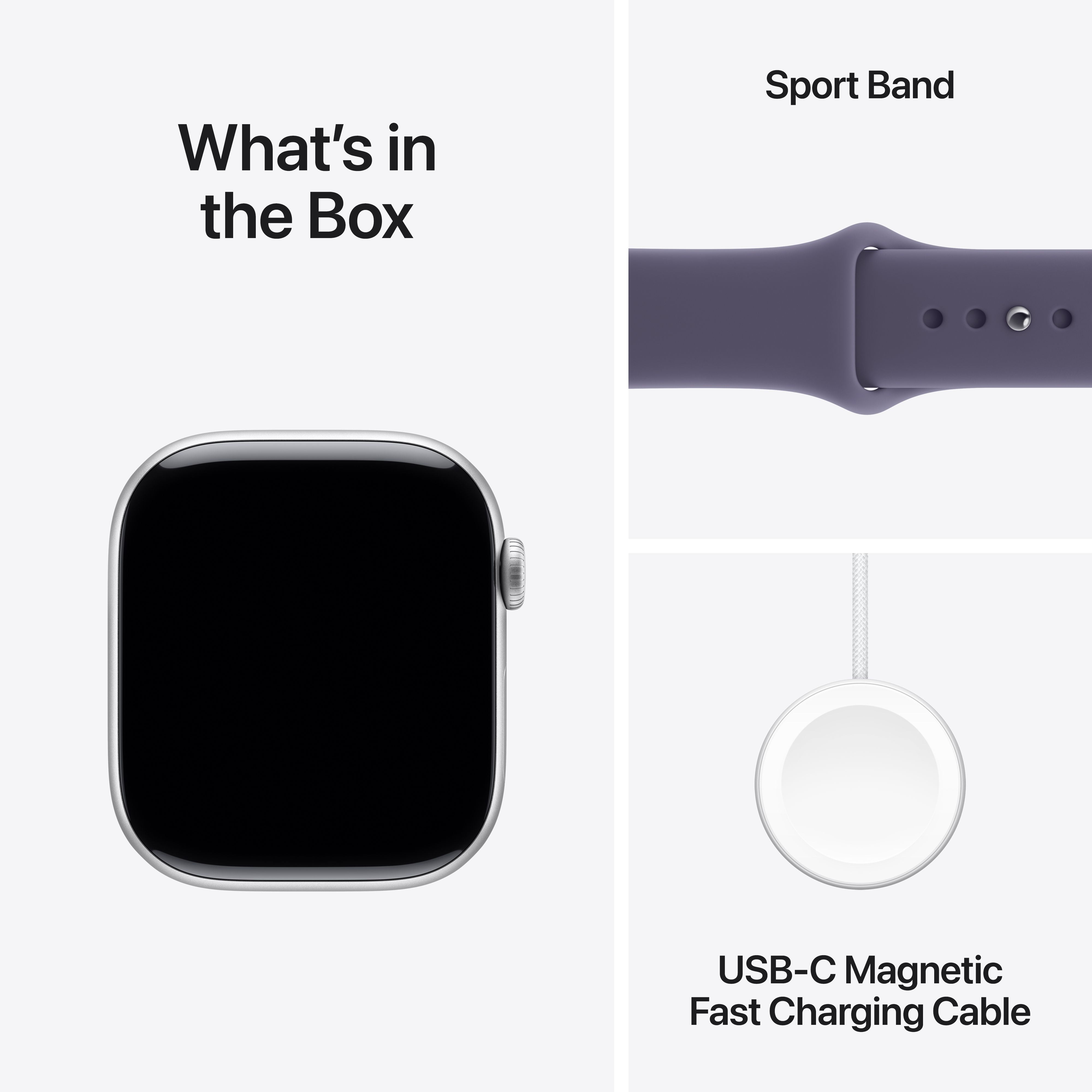 Apple Watch Series 11 [GPS 46mm] Reloj Inteligente con Caja de Aluminio Plateado con Correa Deportiva Purple Fog - M/L