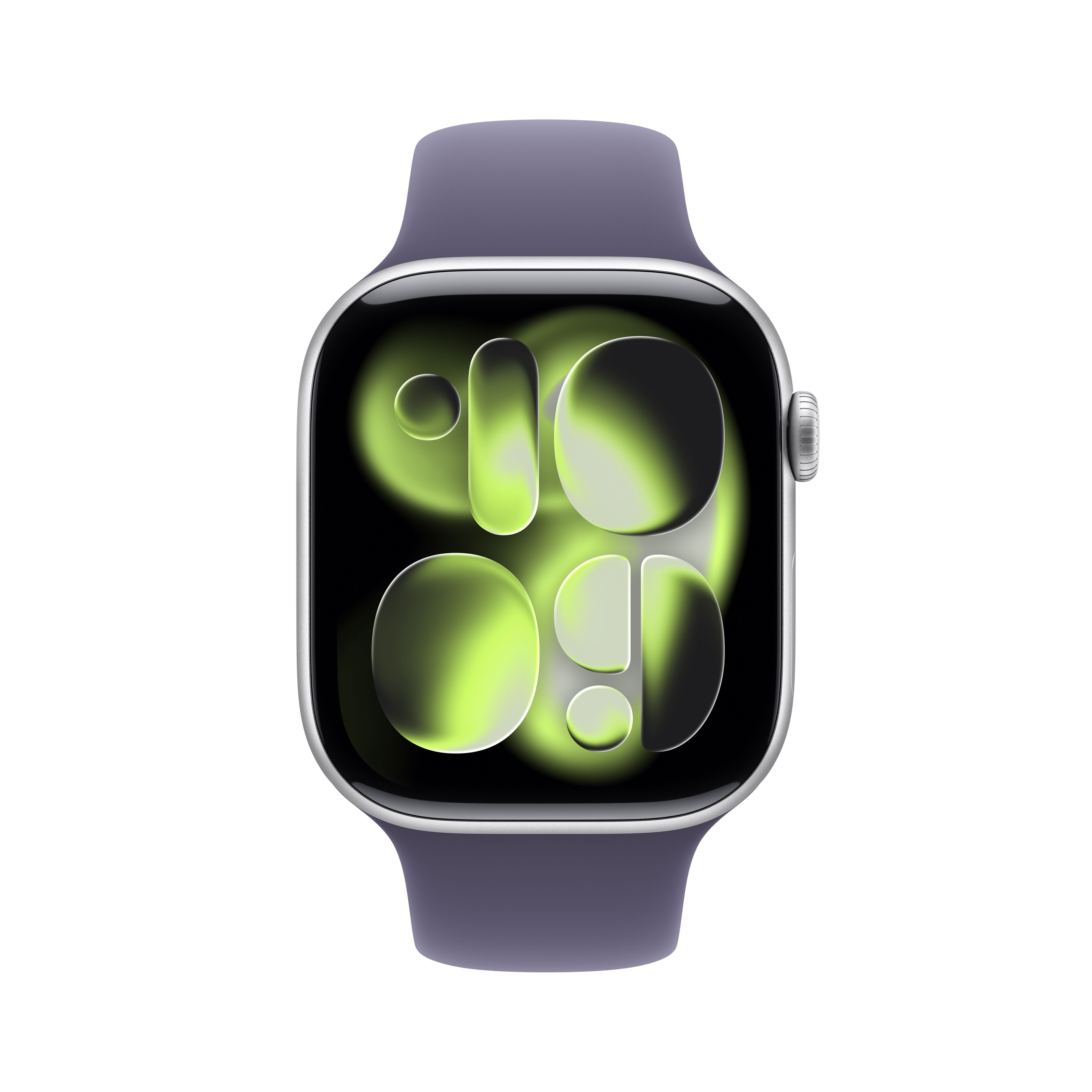 Apple Watch Series 11 [GPS 46mm] Reloj Inteligente con Caja de Aluminio Plateado con Correa Deportiva Purple Fog - M/L