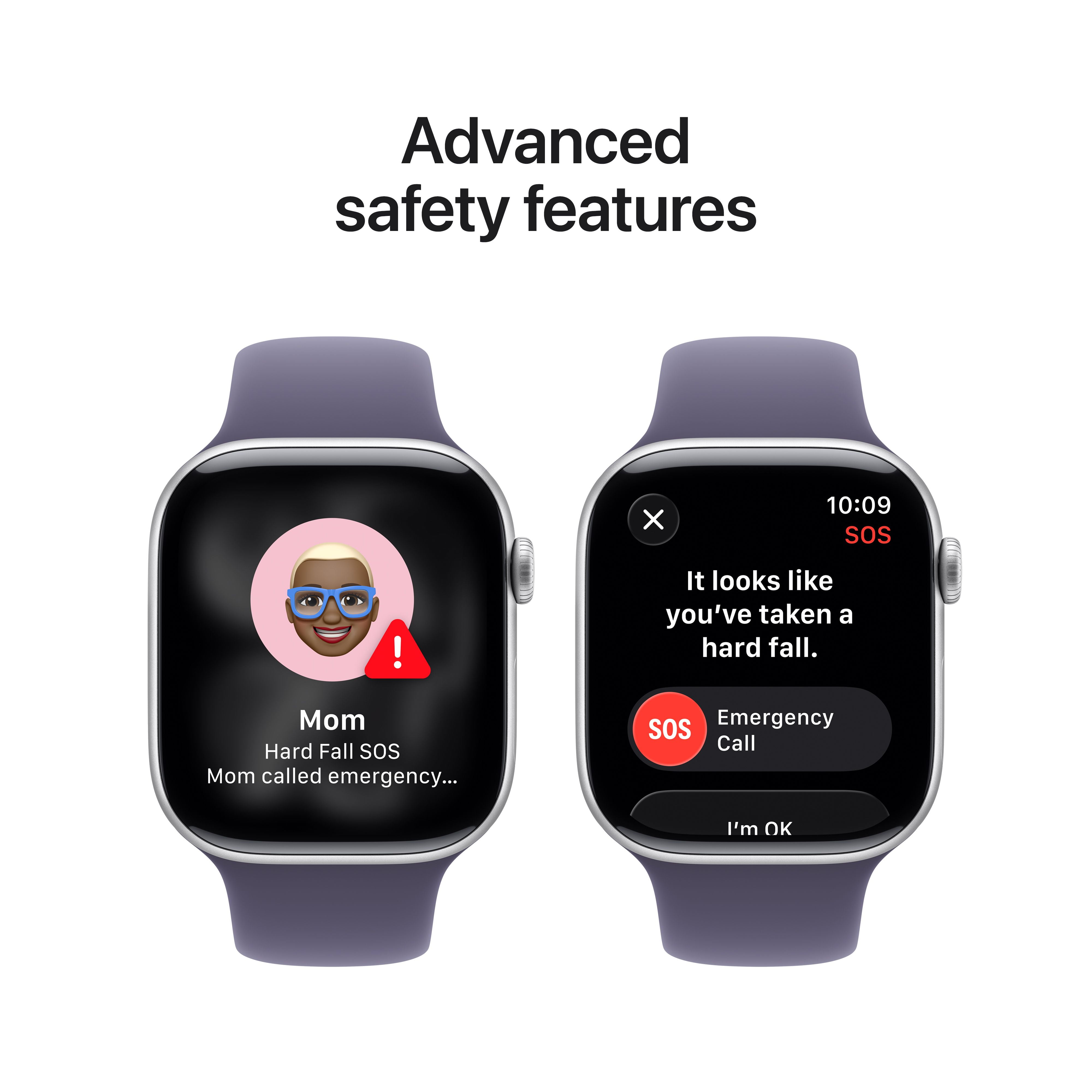 Apple Watch Series 11 [GPS 46mm] Reloj Inteligente con Caja de Aluminio Plateado con Correa Deportiva Purple Fog - M/L