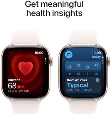 Apple Watch Series 11  GPS 46mm  Smartwatch with Rose Gold Aluminum Case with Light Blush Sport Band   M/L  Sleep Score  Fitness Tracker  Health Monitoring  Always On Display  Water Resistant