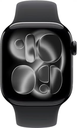 Apple Watch Series 11  GPS   Cellular  42mm  Jet Black Aluminum Case with Black Sport Band  M/L  Renewed 