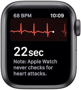 Apple Watch Series 5  GPS  44MM    Space Gray Aluminum Case with Black Sport Band  Renewed 