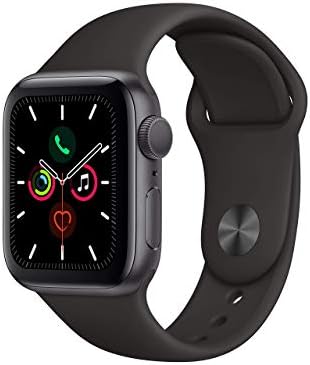 Apple Watch Series 5  GPS  44MM    Space Gray Aluminum Case with Black Sport Band  Renewed 