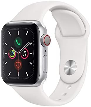Apple Watch Series 5  GPS  44MM    Space Gray Aluminum Case with Black Sport Band  Renewed 