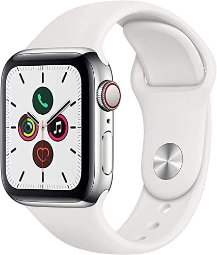 Apple Watch Series 5  GPS  44MM    Space Gray Aluminum Case with Black Sport Band  Renewed 