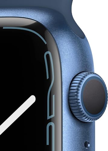 Apple Watch Series 7  GPS  45mm  Blue Aluminum Case with Abyss Blue Sport Band  Regular  Renewed