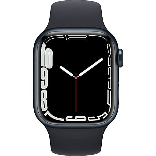 Apple Watch Series 7  GPS   Cellular  41mm  Midnight Aluminum Case with Midnight Sport Band  Regular  Renewed 