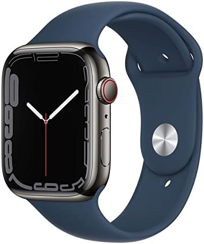 Apple Watch Series 7  GPS   Cellular  41mm  Starlight Aluminum Case with Starlight Sport Band  Regular  Renewed 