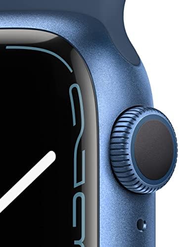 Apple Watch Series 7  GPS  45mm  Blue Aluminum Case with Abyss Blue Sport Band  Regular  Renewed 