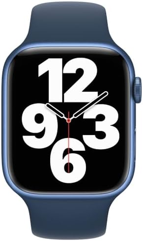 Apple Watch Series 7  GPS  45mm  Blue Aluminum Case with Abyss Blue Sport Band  Regular  Renewed 