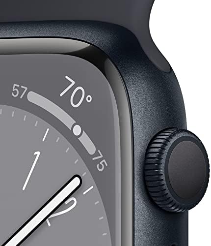 Apple Watch Series 8  GPS   Cellular  45mm    Midnight Aluminum Case with Midnight Sport Band  M/L  Renewed 