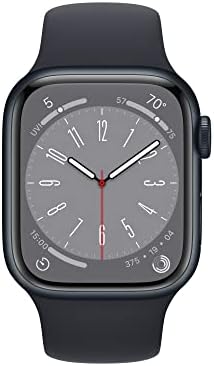 Apple Watch Series 8  GPS   Cellular  45mm    Midnight Aluminum Case with Midnight Sport Band  M/L  Renewed 