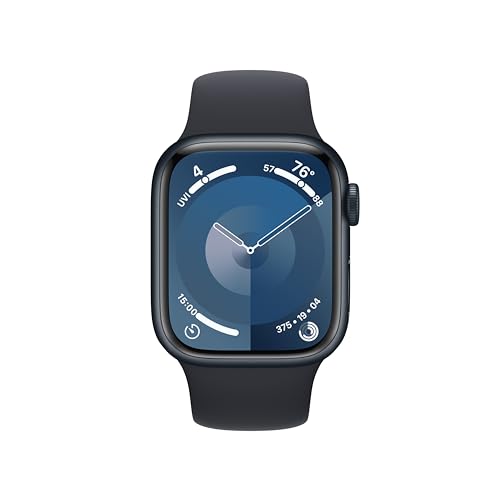 Apple Watch Series 9  GPS 41mm  Smartwatch with Midnight Aluminum Case with Midnight Sport Band S/M  Fitness Tracker  ECG Apps  Always On Retina Display  Water Resistant