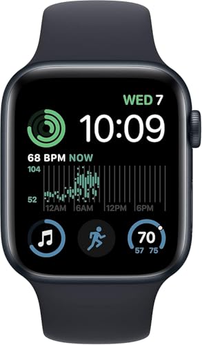 Apple Watch Series 9 GPS Cellular 45mm Midnight Aluminum Case with Midnight Sport Band M/L Renewed