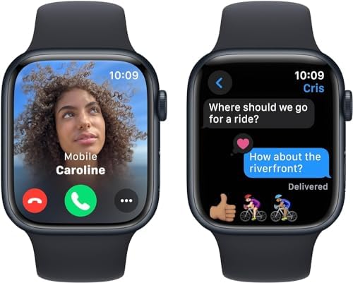 Apple Watch Series 9  GPS  45mm    Midnight Aluminum Case with Midnight Sport Band  M/L  Renewed Premium