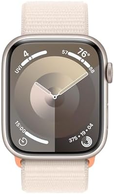 Apple Reloj Serie 9 [GPS, 1.614 in] (Producto) Caja de aluminio roja con (Producto) Correa deportiva roja, S/M (renovado)