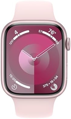 Apple Reloj Serie 9 [GPS, 1.614 in] (Producto) Caja de aluminio roja con (Producto) Correa deportiva roja, S/M (renovado)
