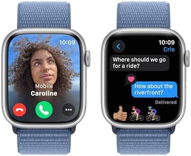 Apple Reloj Serie 9 [GPS, 1.614 in] (Producto) Caja de aluminio roja con (Producto) Correa deportiva roja, S/M (renovado)