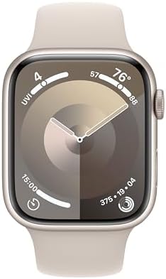 Apple Reloj Serie 9 [GPS, 1.614 in] (Producto) Caja de aluminio roja con (Producto) Correa deportiva roja, S/M (renovado)