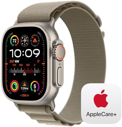 Apple Watch Ultra 2  GPS   Cellular 49mm  Smartwatch with Rugged Titanium Case & Olive Alpine Loop Small  Fitness Tracker  Precision GPS  Action Button  Extra Long Battery Life