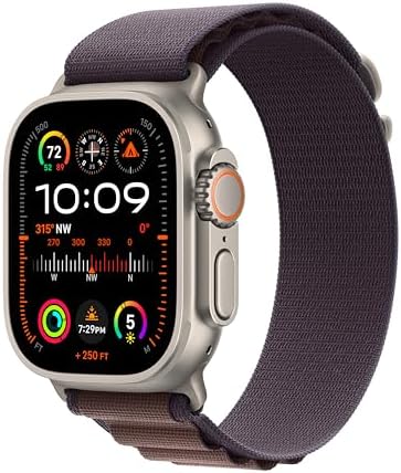 Apple Watch Ultra 2  GPS   Cellular 49mm  Smartwatch with Rugged Titanium Case & Indigo Alpine Loop Medium  Fitness Tracker  Precision GPS  Action Button  Extra Long Battery Life