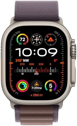 Apple Watch Ultra 2  GPS   Cellular 49mm  Smartwatch with Rugged Titanium Case & Orange Ocean Band One Size  Fitness Tracker  Precision GPS  Action Button  Extra Long Battery Life