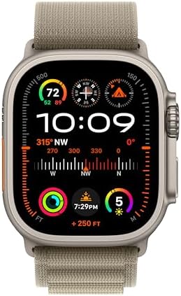 Apple Watch Ultra 2  GPS   Cellular 49mm  Smartwatch with Rugged Titanium Case & Orange Ocean Band One Size  Fitness Tracker  Precision GPS  Action Button  Extra Long Battery Life