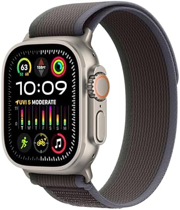 Apple Watch Ultra 2  GPS   Cellular  49MM    Black Titanium Case with Black Ocean Band  Renewed 