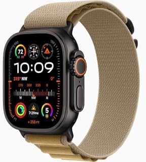 Apple Watch Ultra 2  GPS   Cellular 49mm    Black Titanium Case with Black Trail Loop  S/M  Renewed 
