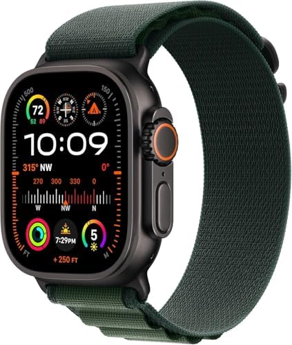 Apple Watch Ultra 2  GPS   Cellular 49mm    Black Titanium Case with Black Trail Loop  S/M  Renewed 