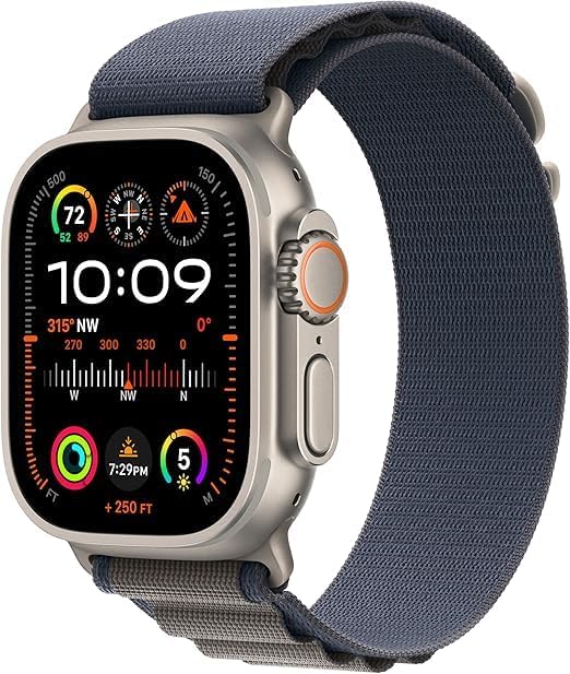 Apple Watch Ultra 2  GPS   Cellular 49mm    Black Titanium Case with Black Trail Loop  S/M  Renewed 