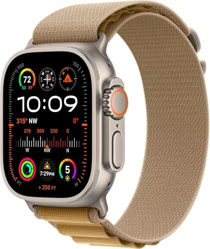 Apple Watch Ultra 2  GPS   Cellular 49mm    Black Titanium Case with Black Trail Loop  S/M  Renewed 