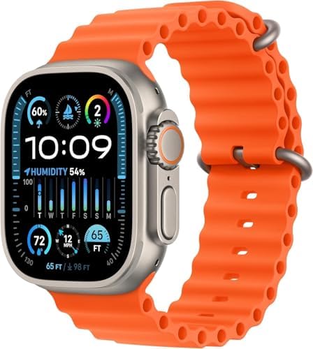 Apple Watch Ultra 2  GPS   Cellular 49mm    Black Titanium Case with Black Trail Loop  S/M  Renewed 