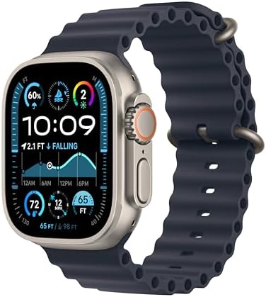 Apple Watch Ultra 2  GPS   Cellular 49mm    Black Titanium Case with Black Trail Loop  S/M  Renewed 