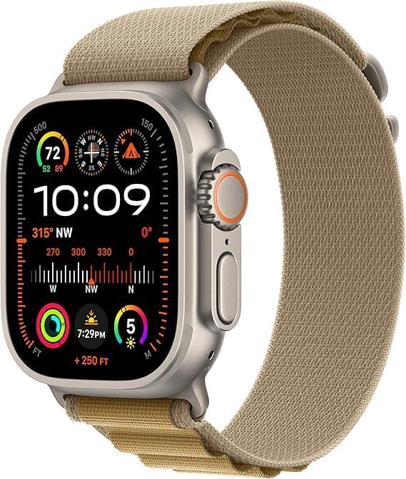 Apple Watch Ultra 2  GPS   Cellular 49mm    Black Titanium Case with Black Trail Loop  S/M  Renewed 