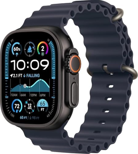 Apple Watch Ultra 2  GPS   Cellular 49mm    Black Titanium Case with Black Trail Loop  S/M  Renewed 