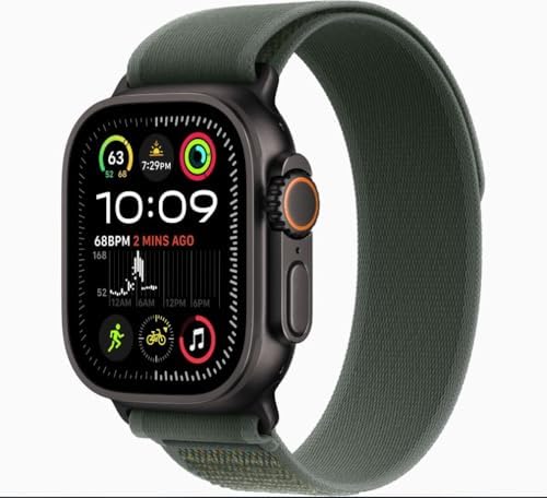 Apple Watch Ultra 2  GPS   Cellular 49mm    Black Titanium Case with Black Trail Loop  S/M  Renewed 