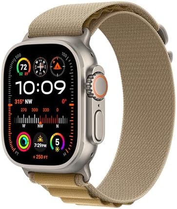 Apple Watch Ultra 2  GPS   Cellular 49mm    Black Titanium Case with Black Trail Loop  S/M  Renewed 
