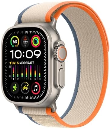 Apple Watch Ultra 2  GPS   Cellular  49mm    Titanium Case with Orange Ocean Band  One Size  Renewed 