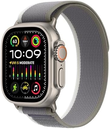 Apple Watch Ultra 2  GPS   Cellular  49mm    Titanium Case with Orange Ocean Band  One Size  Renewed 
