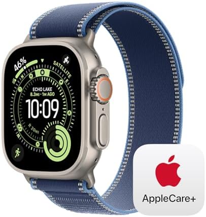 Apple Watch Ultra 3 [GPS + Cellular 1.929 in] Reloj inteligente para correr y multideporte con funda de titanio resistente con banda Black Ocean. Comunicaciones satelitales, seguimiento avanzado de